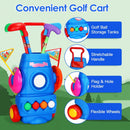 Toddler Golf Set with 4 Balls 4 Clubs 2 Holes 2 Flags Golf Cart Indoor Outdoor Golf Game Gift For 3-5 Years Old Kids by GBruno Store