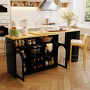 U_STYLE Sideboard with Extendable Tabletop and Wine Rack