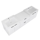 72" Bathroom Vanity With Resin Sink, Soft Close Doors, and 1-Side Cabinet by HouseOfZazla