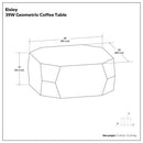 Eisley - Coffee Table With Geometric Design, - Walnut