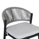 Outdoor Bar Height Metal Frame Counter Stools with Scallop-Shaped Backrest & Water-Resistant Cushions by HouseOfZazla