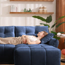 Modern Sofa & Pillows, Textured Cover, High Rebound Cushions by HouseOfZazla
