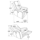 Forrest - Recliner Chair With Tufted Upholstery - Gray by HouseOfZazla