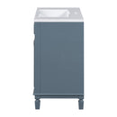 36" Bathroom Vanity with Top Sink, Royal Blue Mirror Cabinet, Modern Bathroom Storage Cabinet with 2 Soft Closing Doors and 2 Drawers, Single Sink Bathroom Vanity