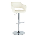 Margarite - Contemporary Ajustable Barstool With Swivel With Rounded T Footrest (Set of 2) by HouseOfZazla