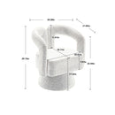 360 Degree Swivel Cuddle Barrel Accent Chairs, Round Armchairs with Wide Upholstered, Fluffy Fabric Chair for Living Room, Bedroom, Office, Waiting Rooms