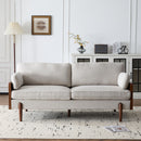 Mid Century Moderne Sofa With Wood Sides