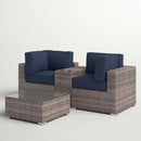 Wicker Seating Group Set With Table And Cushions by Unique Piece Furniture