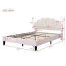 Upholstered Platform Bed With Flower Pattern Headboard by HouseOfZazla