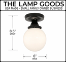 MODERN OPAL Schoolhouse Globe Ceiling Light by The Lamp Goods