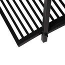 3.3FT Metal Arch Zen Garden Bridge with Safety Siderails, Decorative Footbridge, Delicate Floral Scrollwork for Stream, Fish Pond, Black