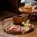 GobekUsa Acacia Wood Cake Tray: Elevate Your Dessert Display