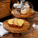 GobekUsa Acacia Wood Cake Tray: Elevate Your Dessert Display