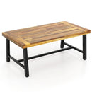 Acacia Wood Coffee Table with Thickened Top and Heavy-duty Metal Legs by LJGDeals