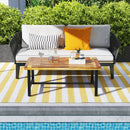 Acacia Wood Coffee Table with Thickened Top and Heavy-duty Metal Legs by LJGDeals