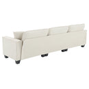 Walker Edison | Modern Cloud Sectional L Shape Couch w Ottoman