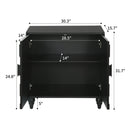30.31" Modern Accent Cabinet with Honeycomb Pattern