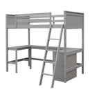 Loft Bed With Shelves With Desk by HouseOfZazla