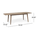 Placidity Outdoor Expandable Dining Table with Slatted Tabletop and Tapered Legs by HouseOfZazla
