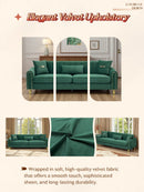 Contemporary Upholstered Sofa Couch - 87.4 Inches