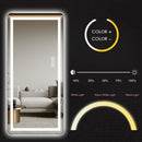 Full-Length Vertical Mirror With LED Light, Dimming Wall Mirror With Frame by HouseOfZazla
