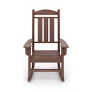 Traditional Porch Rocker Classic HDPE Poly Lumber For Porch, Patio, And Garden Comfort