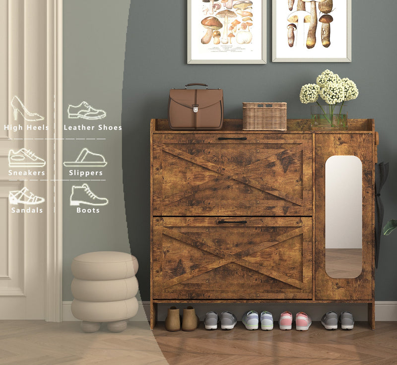 Shoe Storage Cabinet with 2 Flip Drawers, photo 2 of 8