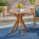 Stamford Outdoor Bistro Table Acacia Wood X-Base Teak by HouseOfZazla