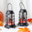 Set of 2 8" Flame Lamp with Timer by JHY DESIGN