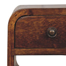 Mini California Curved Nightstand Wth Lower Slot by Unique Piece Furniture
