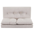 Adjustable Fabric Folding Chaise Lounge Sofa Floor Couch and Sofa (Beige)