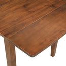 3-Piece Wood Drop Leaf Breakfast Nook Dining Table Set with 2 X-back Chairs for Small Places, Brown