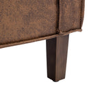 Accent Chair with Ottoman, Mid Century Modern Barrel Chair Upholstered Club Tub Round Arms Chair for Living Room