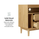 Lee Mid-Century Modern Wood Nightstand