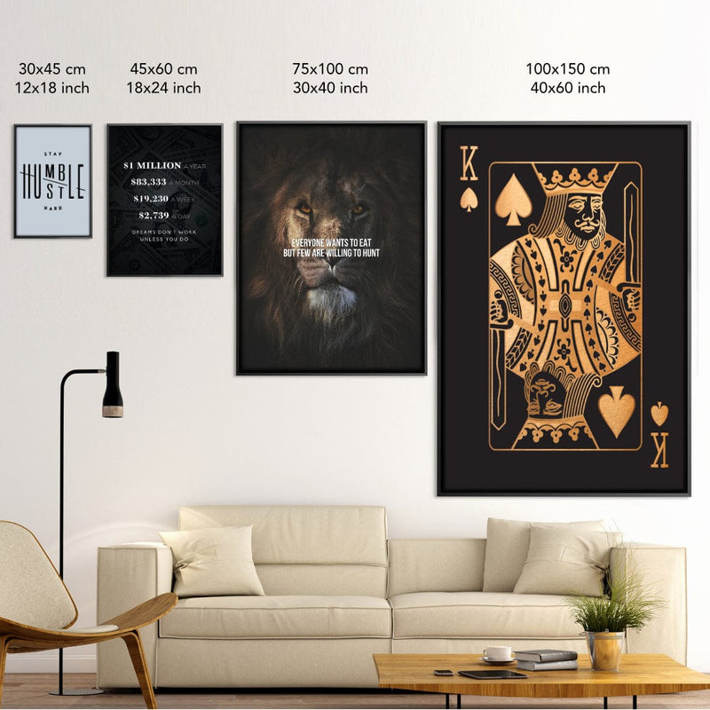 Ace of Clubs Canvas - Gold Canvas