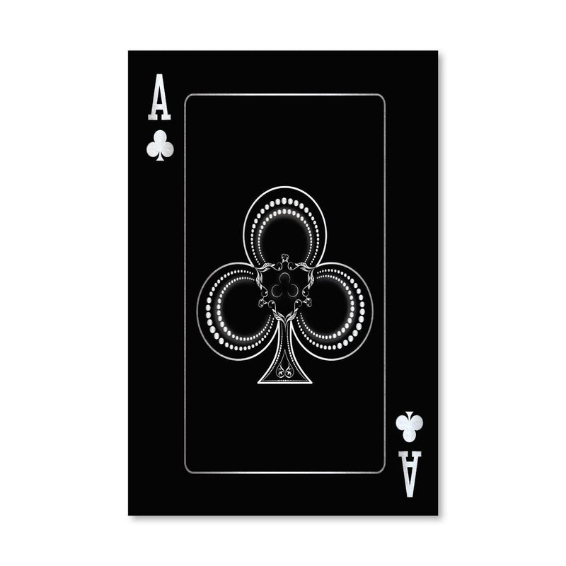 Ace of Clubs - Silver Canvas