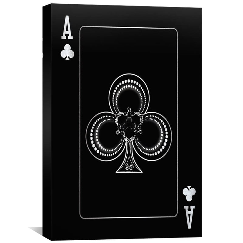 Ace of Clubs - Silver Canvas