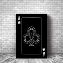 Ace of Clubs - Silver Canvas