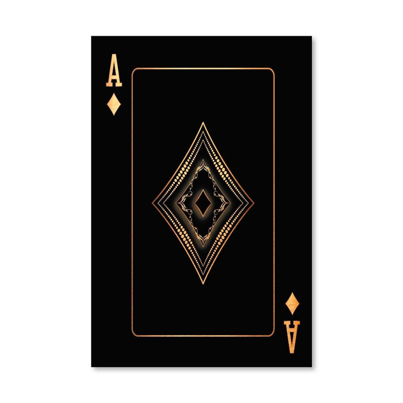 Ace of Diamonds - Gold Canvas