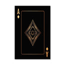 Ace of Diamonds - Gold Canvas