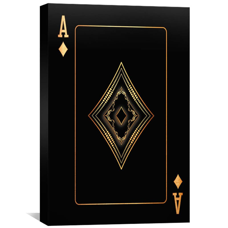 Ace of Diamonds - Gold Canvas