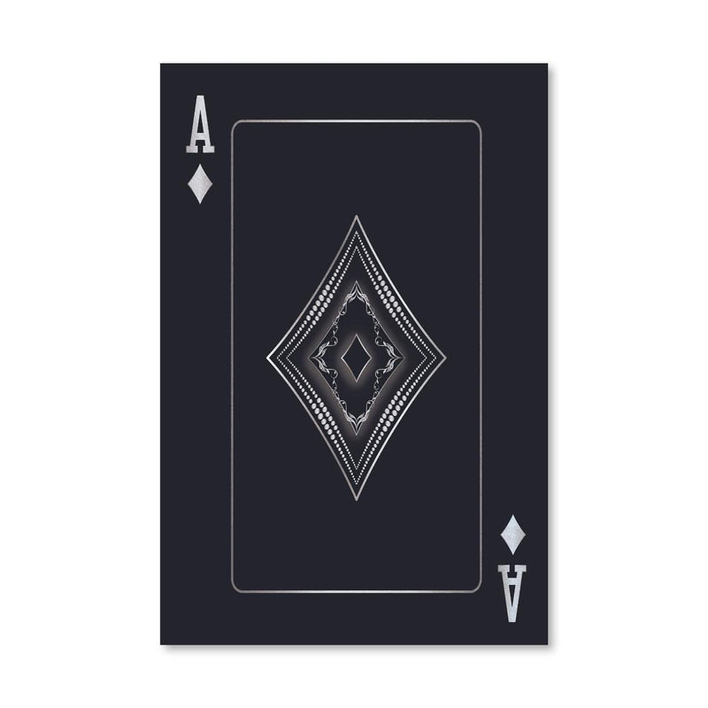 Ace of Diamonds - Silver Canvas