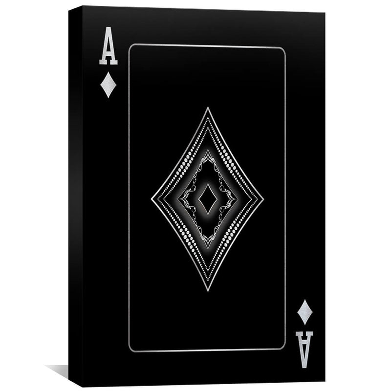 Ace of Diamonds - Silver Canvas