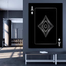 Ace of Diamonds - Silver Canvas