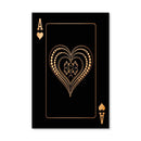 Ace of Hearts - Gold Canvas