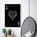 Ace of Hearts - Silver Canvas