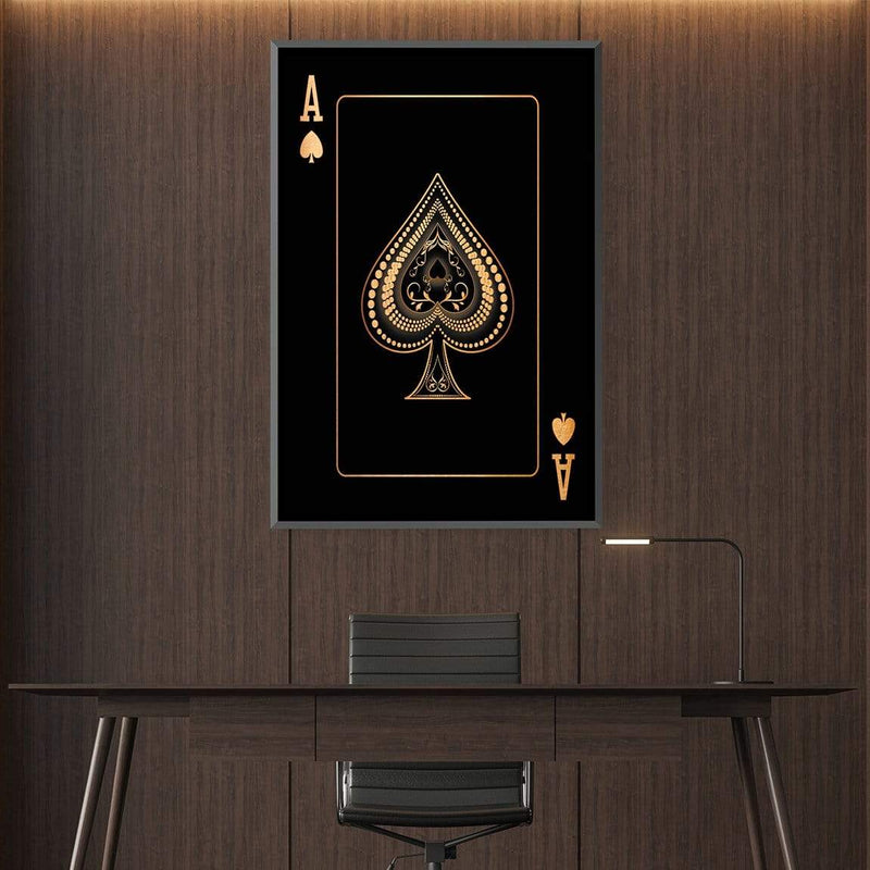 Ace of Spades - Gold Canvas