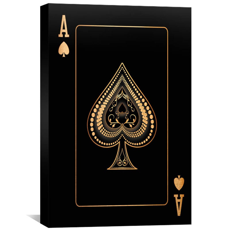 Ace of Spades - Gold Canvas