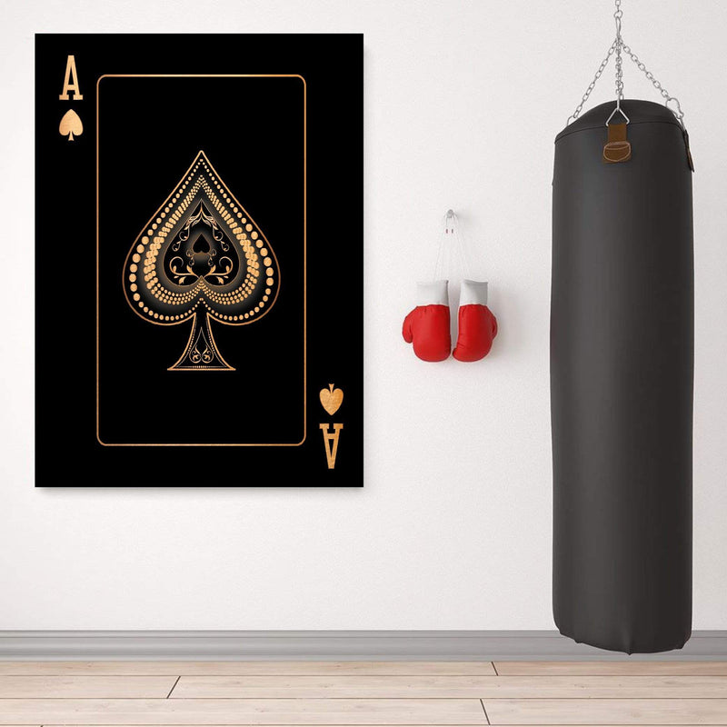 Ace of Spades - Gold Canvas