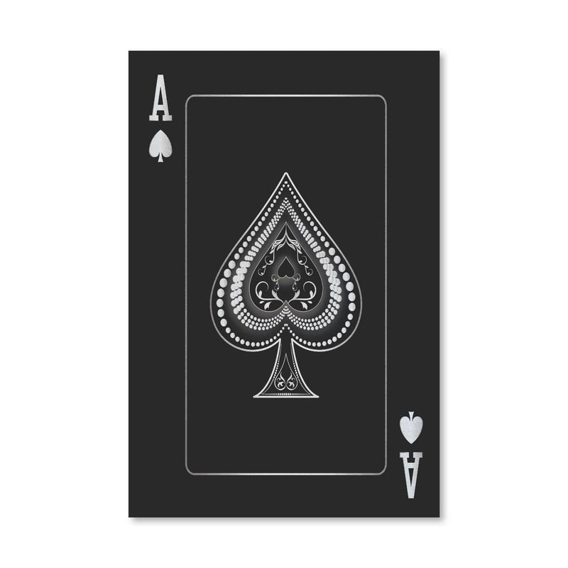 Ace of Spades - Silver Canvas